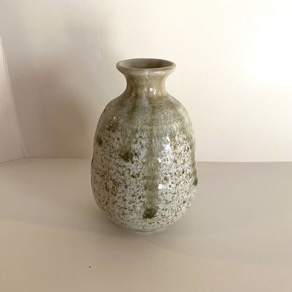 Mino ware Japan Pottery Tokkuri Sake Bottle Stone Beige - Picture 2 of 7